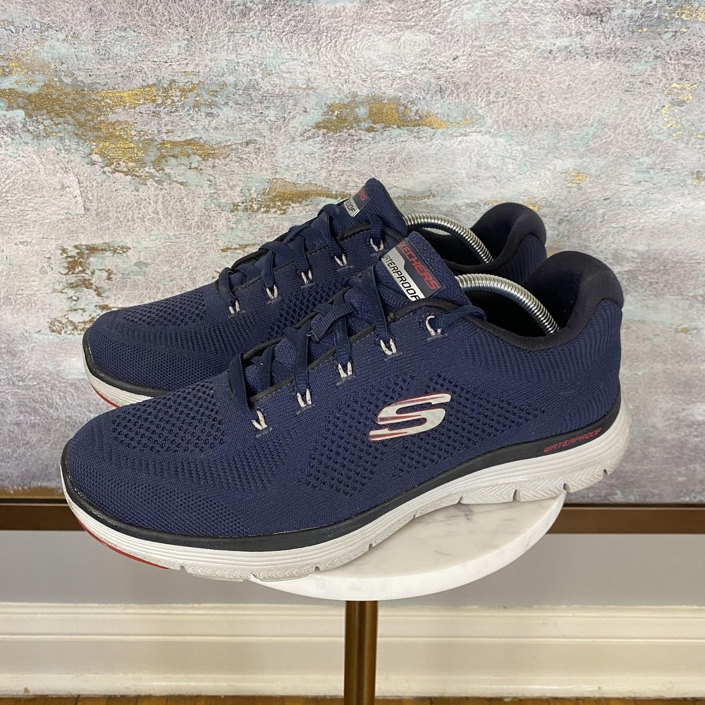 Skechers Shoes Mens Size 10 Blue Waterproof Walking Athletic Sneakers 232223